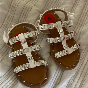 Stylish White Studded Kids Sandals